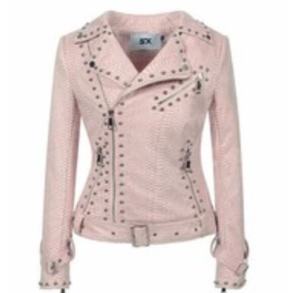 Snakeskin Microsuede Faux Suede Jacket - Picture 1 of 9